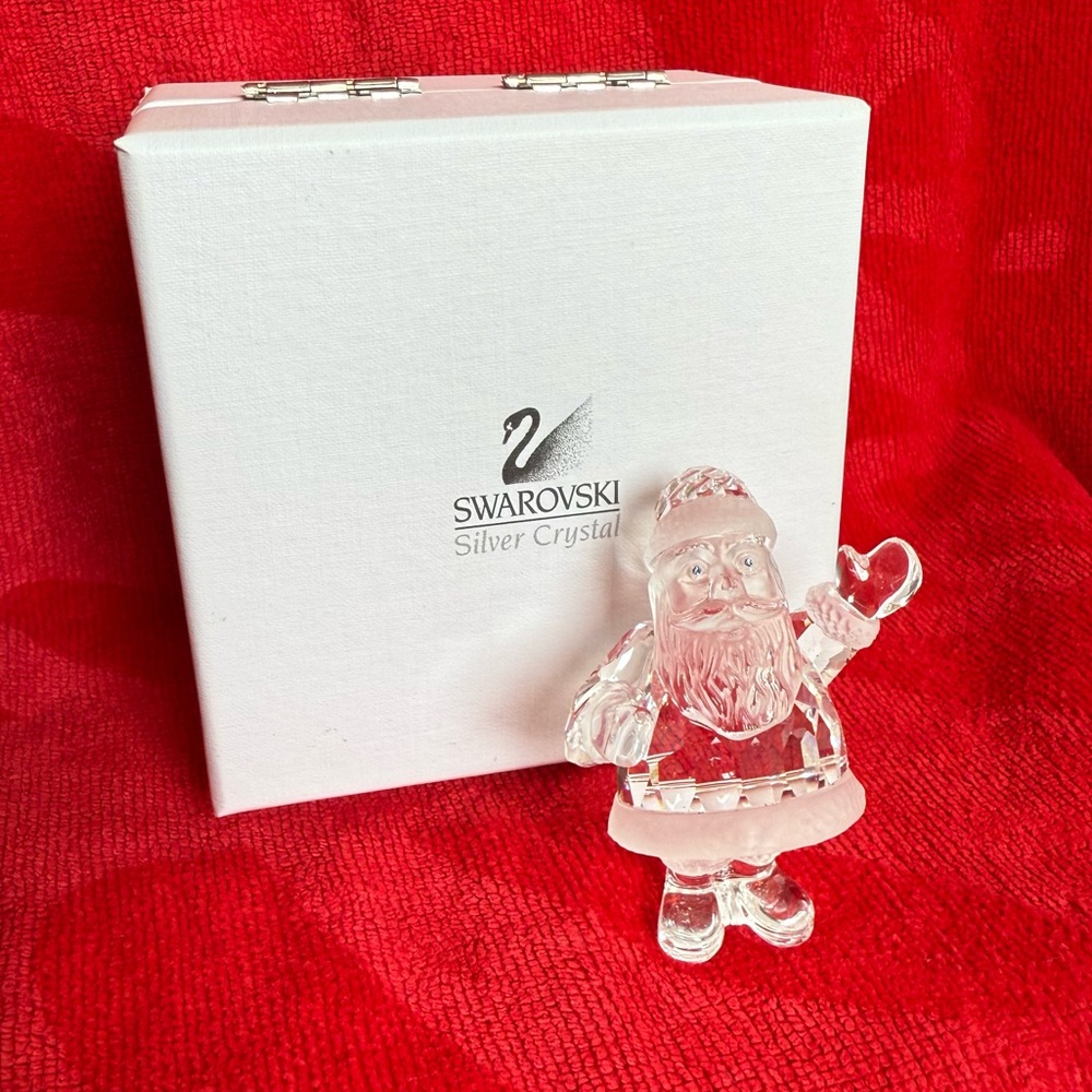 Swarovski Crystal Santa Claus Waving - Original Box & Certificate - RETIRED